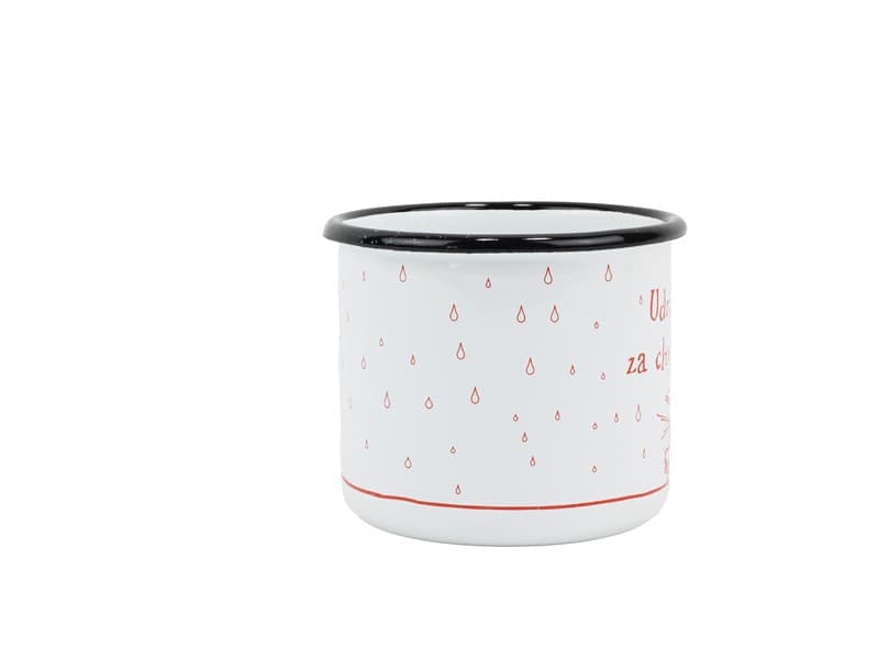 BELIS Smaltovaný hrnek ø 8 cm - 0.35 l bílý "hasiči/oheň" v krabičce - ČESKÝ PLECHÁČEK - 11008-039OEM04 - náhled 5
