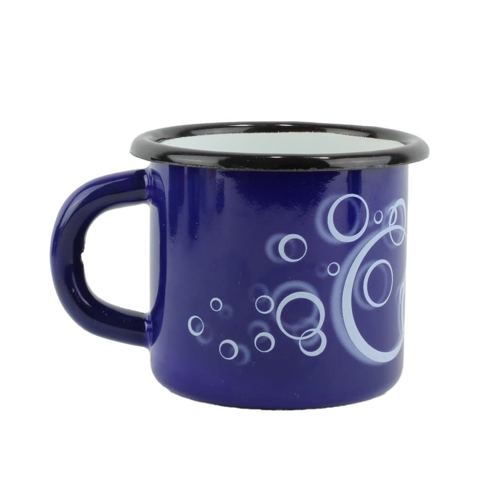 BELIS Smaltovaný hrnek ø 7 cm - 0.25 l tmavě modrý BUBBLE | BELIS - 11107-569DAD04