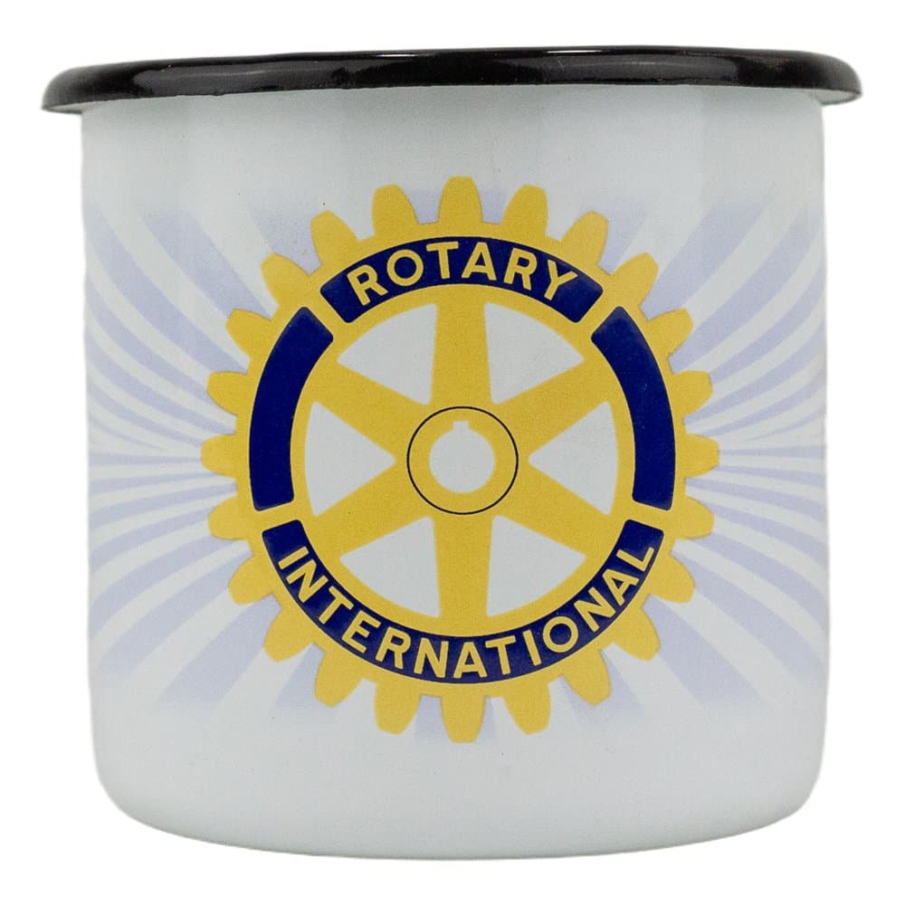 BELIS Smaltovaný hrnek ø 8 cm - 0.35 l bílý ROTARY - 11108-039DR105