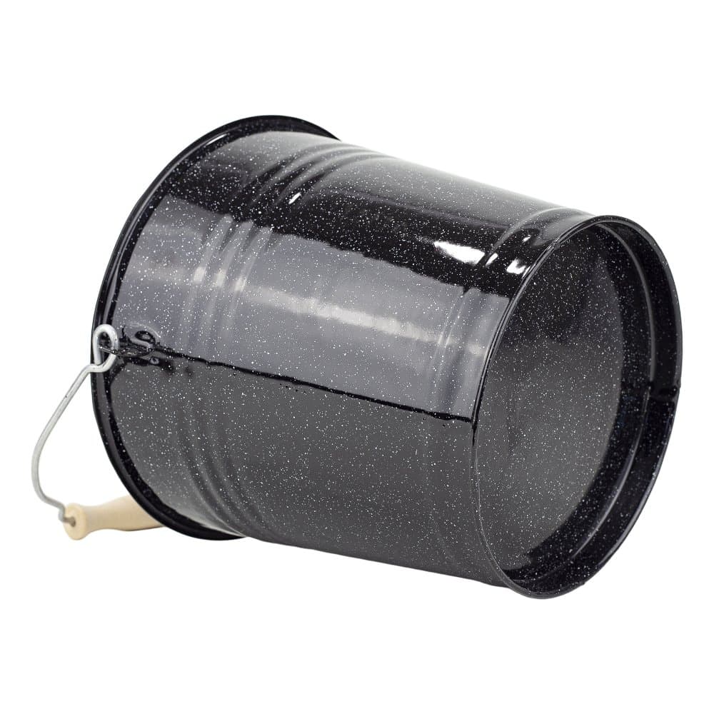 VEF Smaltované vědro s dřevěnou rukojetí černé ø 24 cm 6 l | VEF - náhled 4