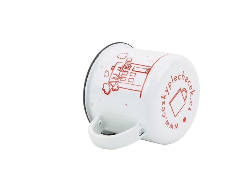 BELIS Smaltovaný hrnek ø 8 cm - 0.35 l bílý "hasiči/oheň" v krabičce - ČESKÝ PLECHÁČEK - 11008-039OEM04 - náhled 3