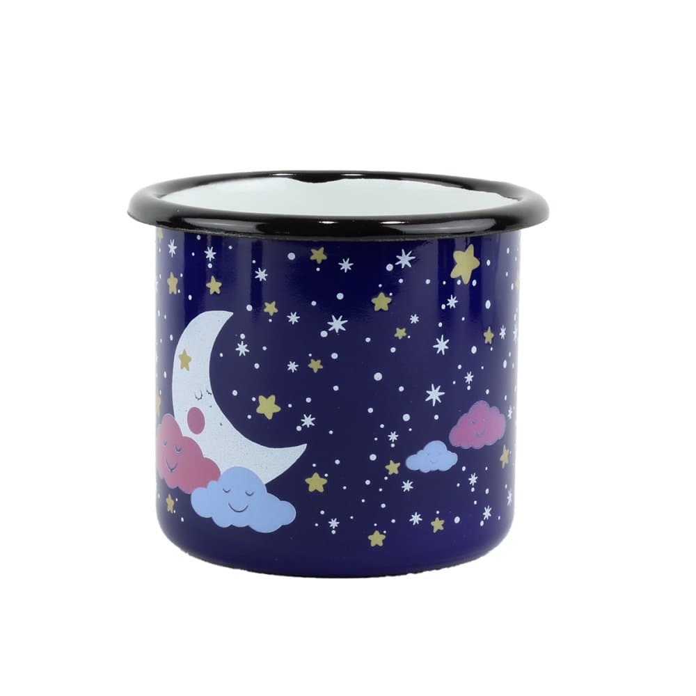 BELIS Smaltovaný hrnek ø 7 cm - 0.25 l tmavě modrý "mráček" - ČESKÝ PLECHÁČEK | RADOST enamel - 11107-098MAM04 - náhled 3