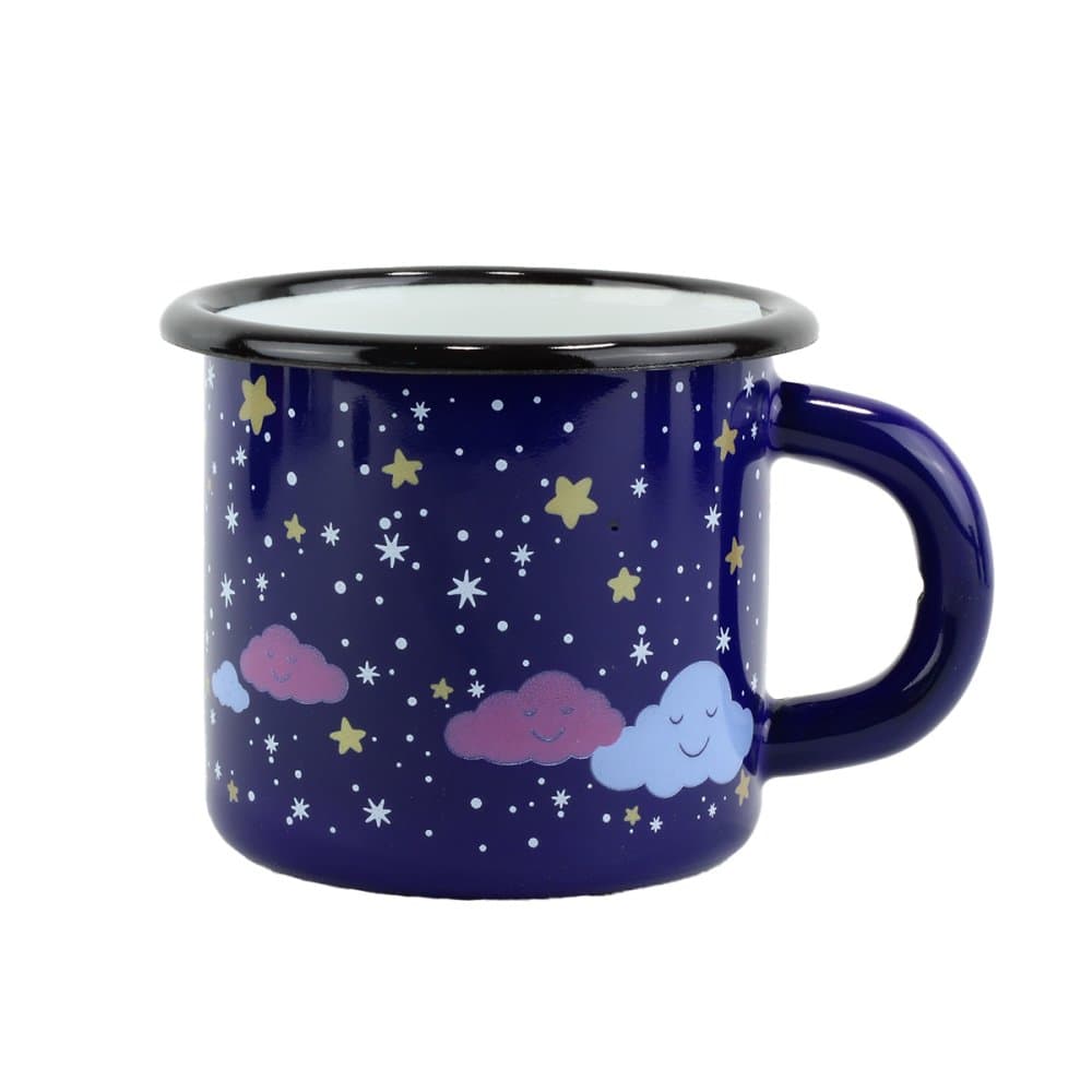 BELIS Smaltovaný hrnek ø 7 cm - 0.25 l tmavě modrý "mráček" - ČESKÝ PLECHÁČEK | RADOST enamel - 11107-098MAM04 - náhled 4