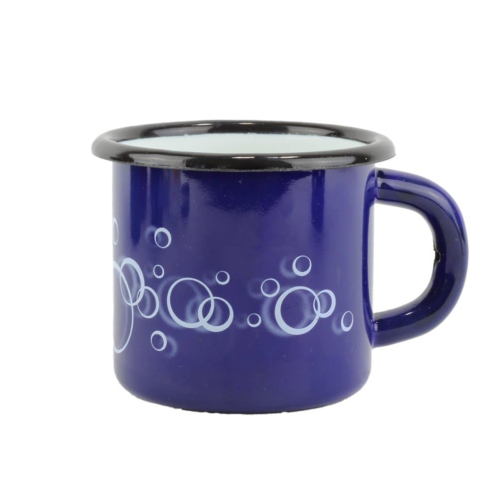 BELIS Smaltovaný hrnek ø 7 cm - 0.25 l tmavě modrý BUBBLE | BELIS - 11107-569DAD04 - náhled 4