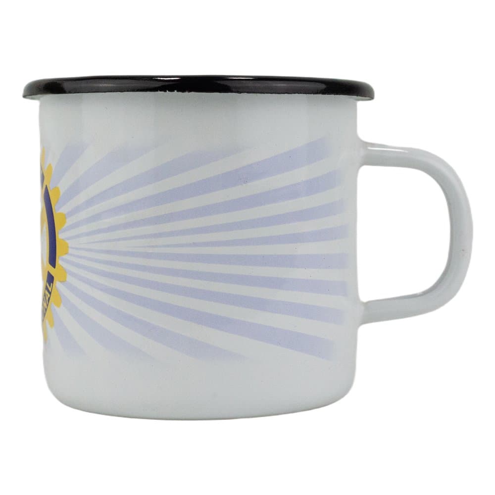 BELIS Smaltovaný hrnek ø 8 cm - 0.35 l bílý ROTARY - 11108-039DR105 - náhled 4