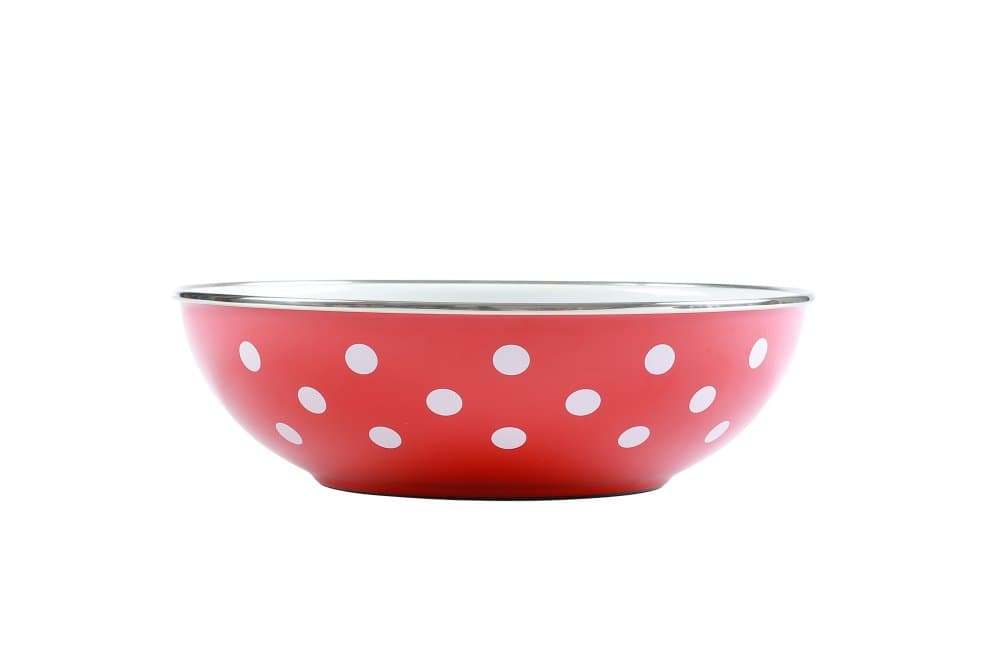 BELIS Smaltovaná miska ø 26 cm- 2.5 l velká červená PUNTÍK červený - 45026-034DACX5