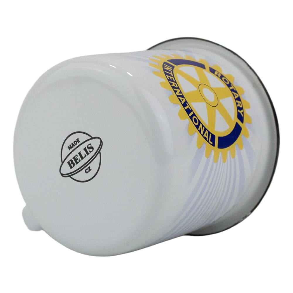 BELIS Smaltovaný hrnek ø 8 cm - 0.35 l bílý ROTARY - 11108-039DR105 - náhled 3