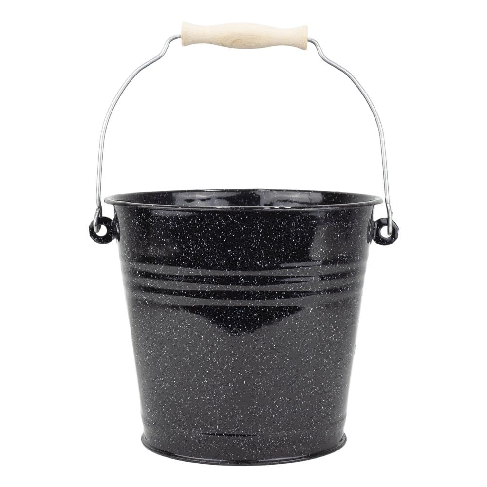 VEF Smaltované vědro s dřevěnou rukojetí černé ø 24 cm 6 l | VEF - náhled 5
