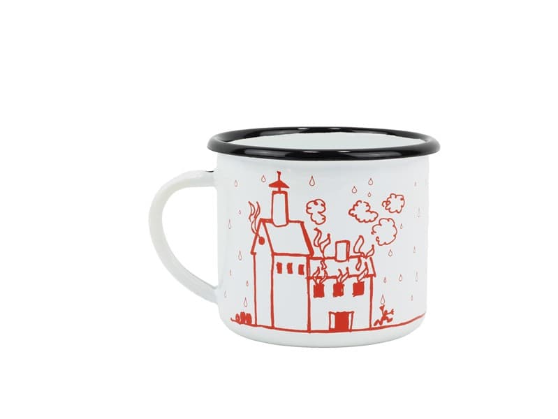 BELIS Smaltovaný hrnek ø 8 cm - 0.35 l bílý "hasiči/co jste hasiči" v krabičce - ČESKÝ PLECHÁČEK - 11008-039ODM04 - náhled 4