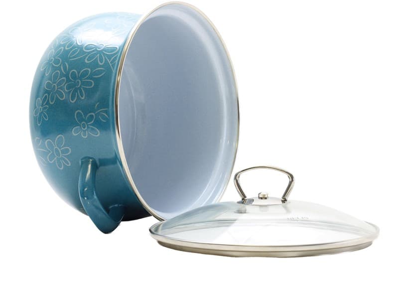 BELIS Smaltovaný hrnec se skleněnou poklicí ø 16 cm - 2 l - FLOWER - 51016-155DDF05 - náhled 4
