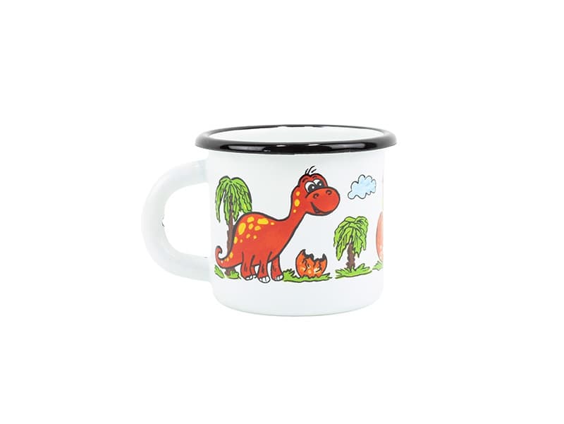 BELIS Smaltovaný hrnek ø 7 cm - 0.25 l bílý "dino" - 11007-039DHJ04 - náhled 5