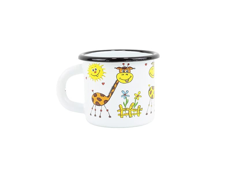 BELIS Smaltovaný hrnek ø 7 cm - 0.25 l bílý "žirafa" - 11007-039DHH04 - náhled 5