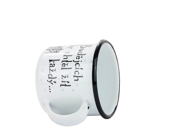 BELIS Smaltovaný hrnek ø 8 cm - 0.35 l bílý "ČB/město" v krabičce - ČESKÝ PLECHÁČEK - 11008-039PFM04 - náhled 5