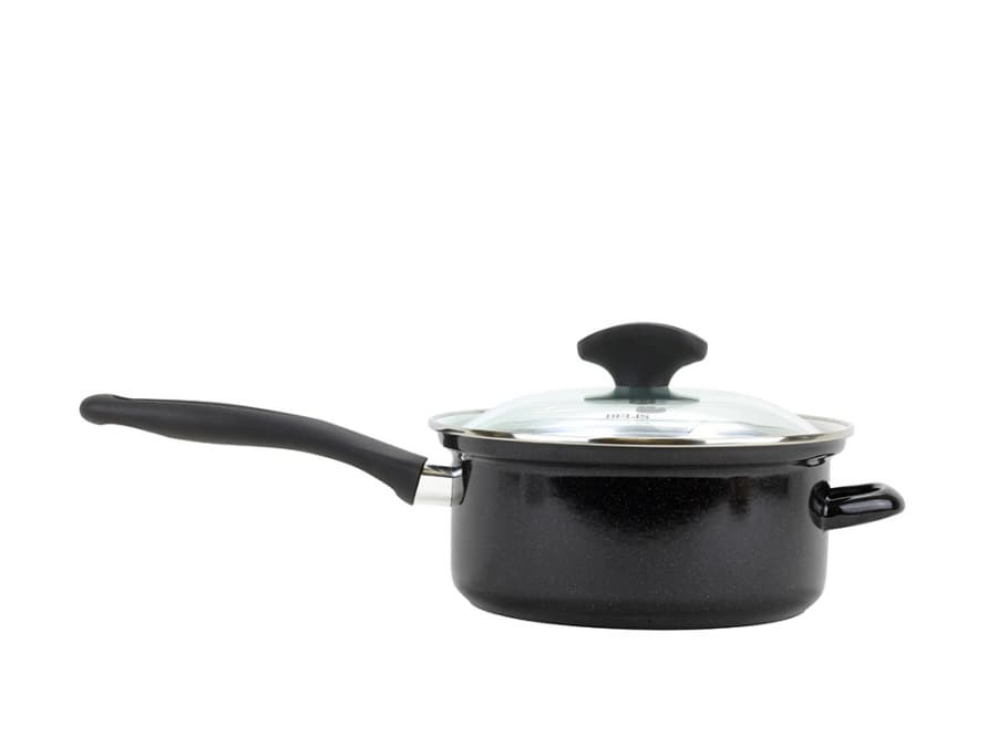 BELIS Smaltovaný rendlík s držadlem a skleněnou poklicí ø 20 cm - 2.6 l - STANDARD PLUS - 32220-078000E5