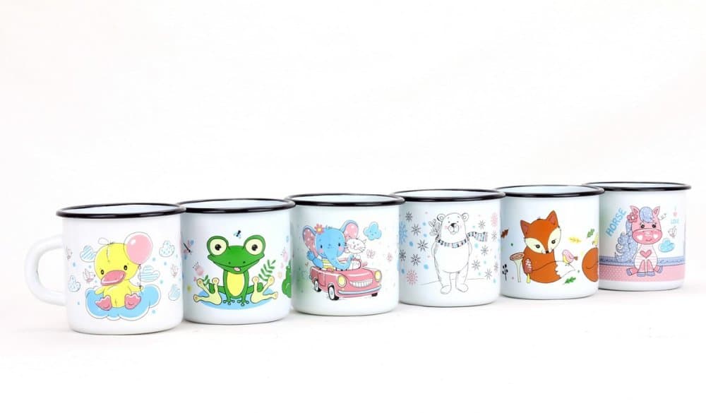 BELIS Smaltovaný hrnek ø 8 cm - 0.35 l bílý "sloník" - ČESKÝ PLECHÁČEK | RADOST enamel - 11108-039DP304 - náhled 2