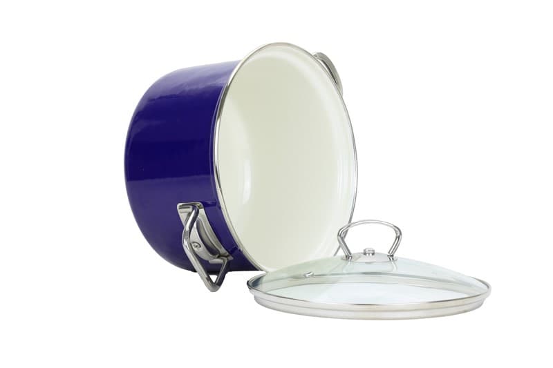 BELIS Smaltovaný hrnec se skleněnou poklicí ø 20 cm - 3,6 l - ECO-CERAMIC modrý - 41520-094000N5 - náhled 4