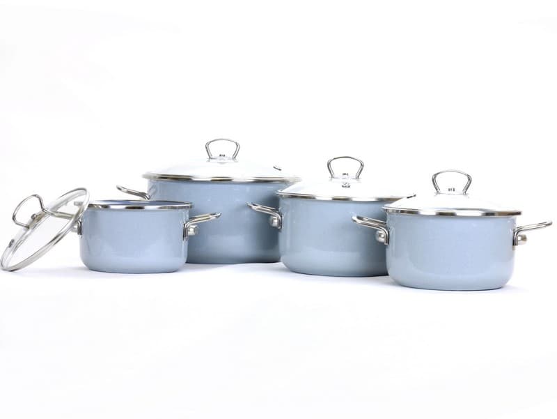 BELIS Smaltovaný hrnec se skleněnou poklicí ø 24 cm - 5.5 l - PREMIUM šedý - 71924-053000N3 - náhled 2