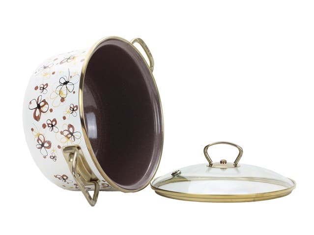 BELIS Smaltovaný hrnec se skleněnou poklicí ø 16 cm - 1.5 l - PREMIUM krémový - 71916-116DPHN3 - náhled 2