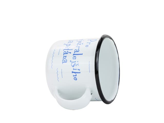 BELIS Smaltovaný hrnek ø 8 cm - 0.35 l bílý "nejožralejší kapitán" v krabičce - ČESKÝ PLECHÁČEK - 11008-039RHM04 - náhled 5