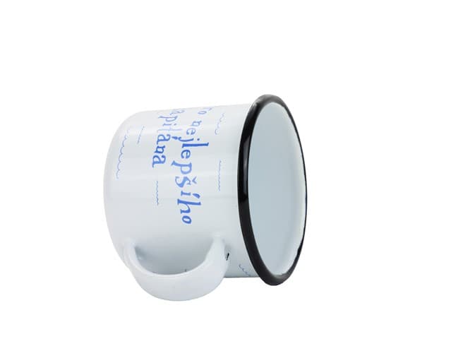BELIS Smaltovaný hrnek ø 8 cm - 0.35 l bílý "nejlepší kapitán" v krabičce - ČESKÝ PLECHÁČEK - 11008-039REM04 - náhled 5