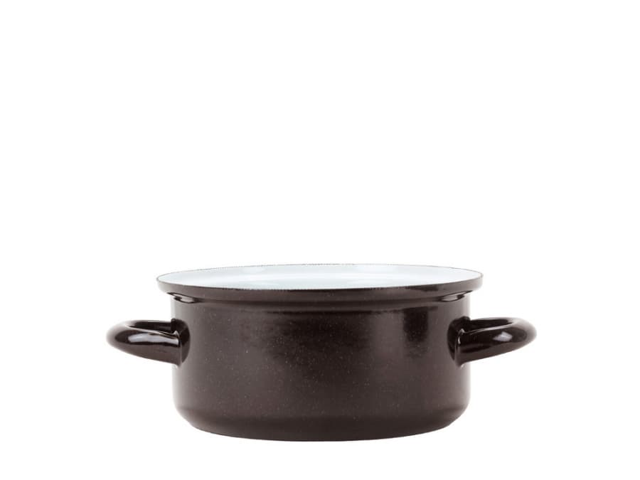 BELIS Smaltovaný rendlík ø 24 cm - 4.5 l - STANDARD hnědý | SFINX - 22424-07900005