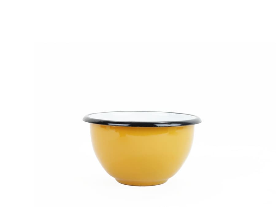 Novomoskovskaya posuda Smaltovaná miska ø 11 cm - 0.35 l hořčicová - 00000-0000451H