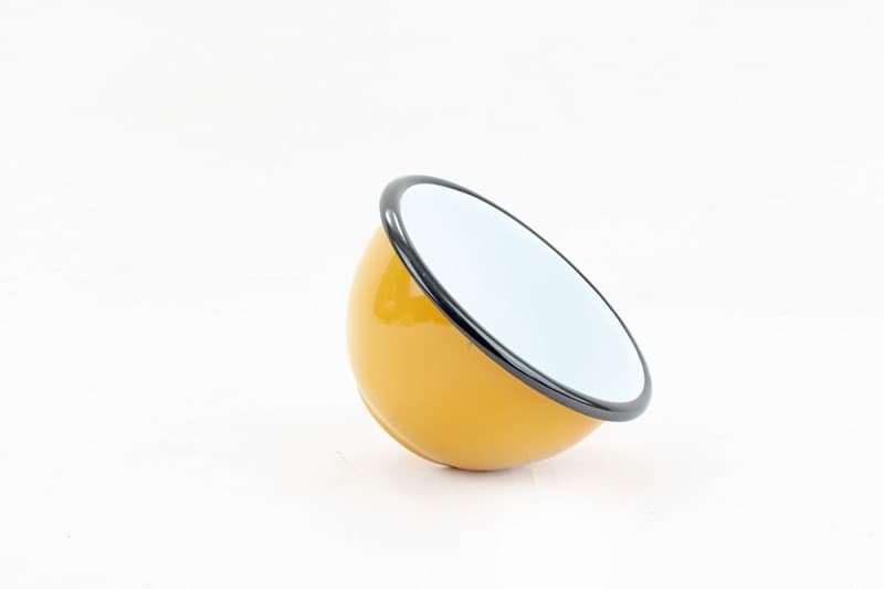Novomoskovskaya posuda Smaltovaná miska ø 11 cm - 0.35 l hořčicová - 00000-0000451H - náhled 2