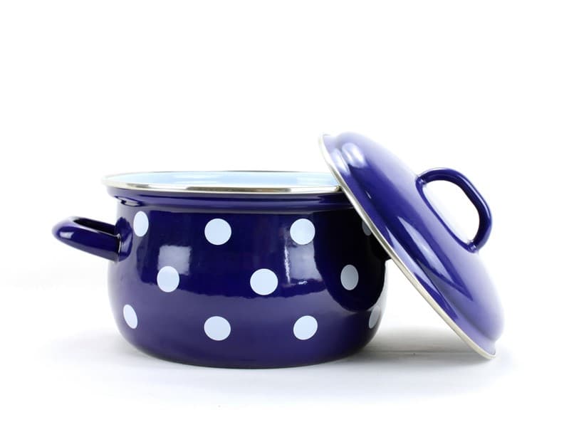 BELIS Smaltovaný hrnec s poklicí ø 20 cm - 3.6 l - PUNTÍK modrý - 51220-160DAE05 - náhled 4