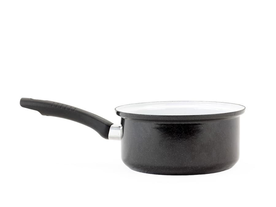 BELIS Smaltovaný rendlík s držadlem ø 14 cm - 0.8 l - STANDARD černý | SFINX - 22114-078000E5