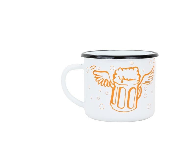 BELIS Smaltovaný hrnek ø 8 cm - 0.35 l bílý "pivo" v krabičce - ČESKÝ PLECHÁČEK - 11008-039PAM04 - náhled 3