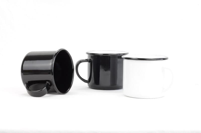 BELIS Smaltovaný hrnek ø 8 cm - 0.35 l černá/bílá - ČESKÝ PLECHÁČEK - 11008-04500004 - náhled 4