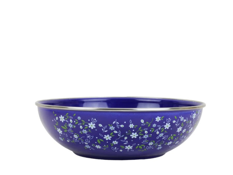 BELIS Smaltovaná miska ø 18 cm- 0.8 l malá ROMANCE modrá - 45018-009DDEX5