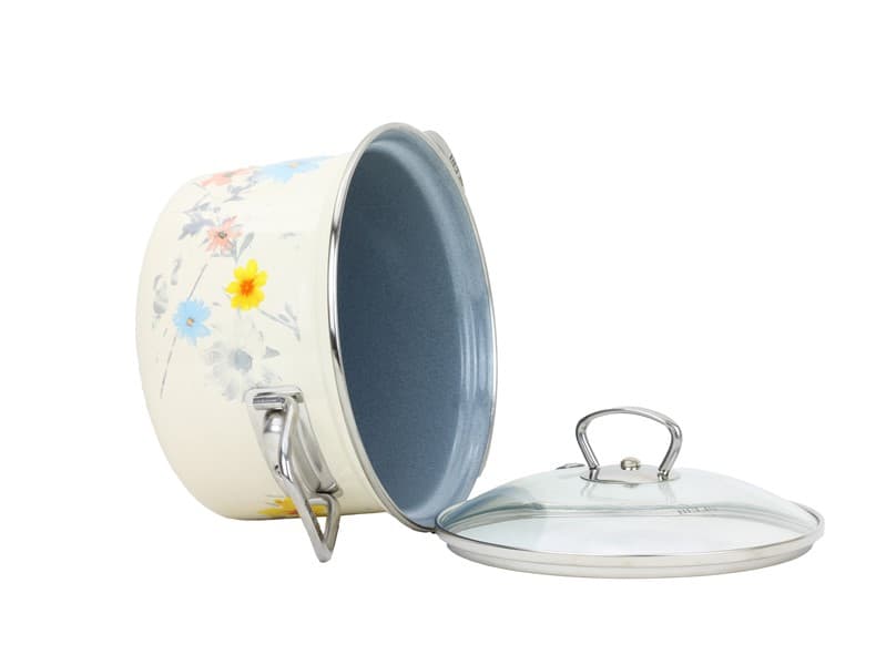 BELIS Smaltovaný hrnec se skleněnou poklicí ø 16 cm - 2 l - MEADOW - 41516-095DCDN5 - náhled 3