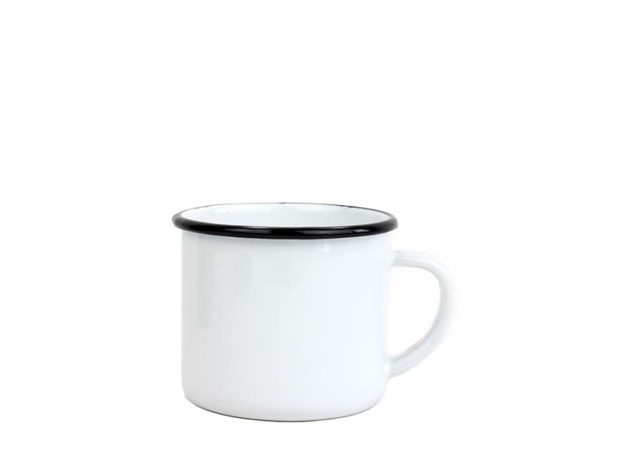 BELIS Smaltovaný hrnek ø 8 cm - 0.35 l bílý - ČESKÝ PLECHÁČEK - 11008-03900004