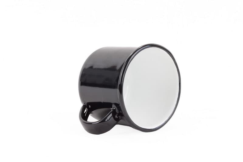 BELIS Smaltovaný hrnek ø 8 cm - 0.35 l černá/bílá - ČESKÝ PLECHÁČEK - 11008-04500004 - náhled 3