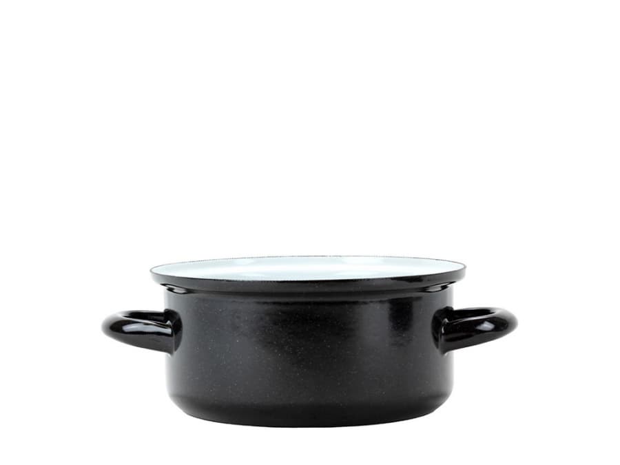 BELIS Smaltovaný rendlík ø 18 cm - 2 l - STANDARD černý | SFINX - 22418-07800005