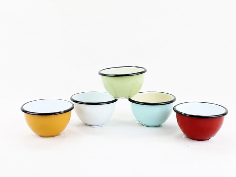 Novomoskovskaya posuda Smaltovaná miska ø 11 cm - 0.35 l hořčicová - 00000-0000451H - náhled 3