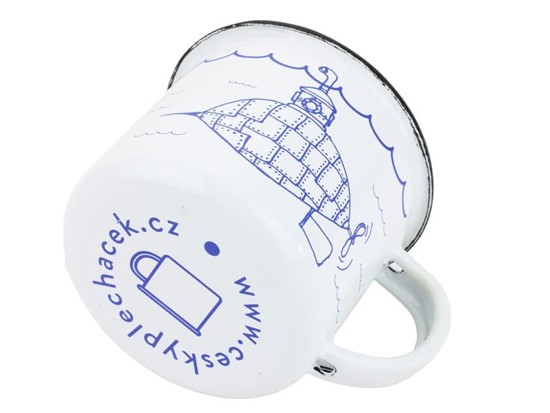 BELIS Smaltovaný hrnek ø 8 cm - 0.35 l bílý "ponorka" v krabičce - ČESKÝ PLECHÁČEK - 11008-039RAM04 - náhled 5