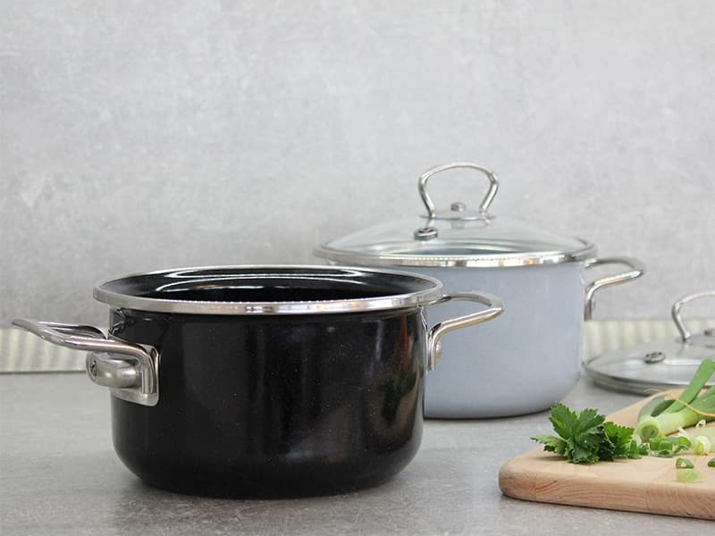 BELIS Smaltovaný hrnec se skleněnou poklicí ø 20 cm - 3.5 l - PREMIUM černý - 71920-004000N3 - náhled 4