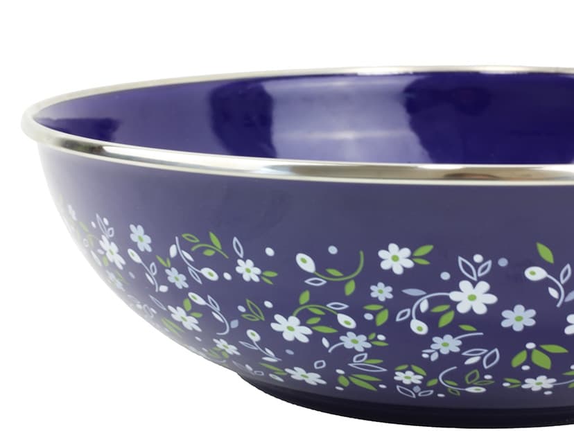 BELIS Smaltovaná miska ø 26 cm- 2.5 l velká ROMANCE modrá - 45026-009DDEX5 - náhled 5