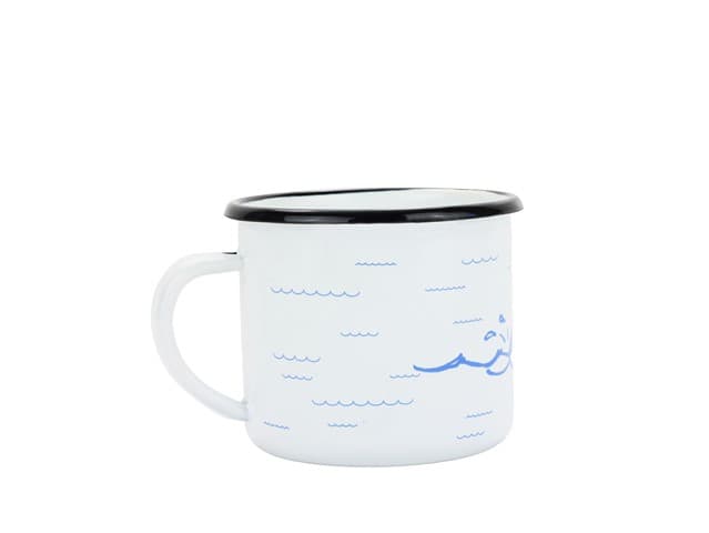 BELIS Smaltovaný hrnek ø 8 cm - 0.35 l bílý "vodák/voda" v krabičce - ČESKÝ PLECHÁČEK - 11008-039RGM04 - náhled 4