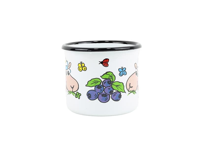 BELIS Smaltovaný hrnek ø 8 cm - 0.35 l bílý "ovečka" - 11008-039DHK04 - náhled 4
