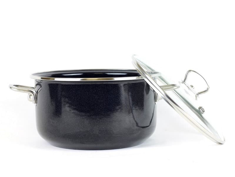 BELIS Smaltovaný hrnec se skleněnou poklicí ø 18 cm - 2.2 l - PREMIUM černý - 71918-004000N3 - náhled 5