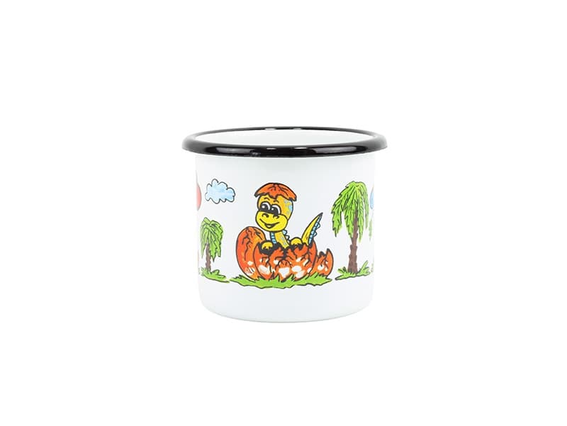 BELIS Smaltovaný hrnek ø 7 cm - 0.25 l bílý "dino" - 11007-039DHJ04 - náhled 4