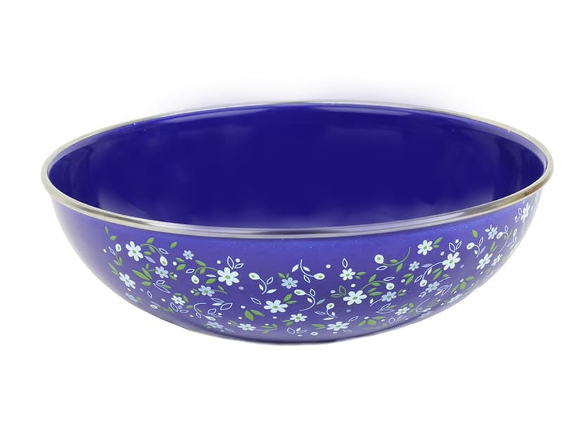 BELIS Smaltovaná miska ø 26 cm- 2.5 l velká ROMANCE modrá - 45026-009DDEX5