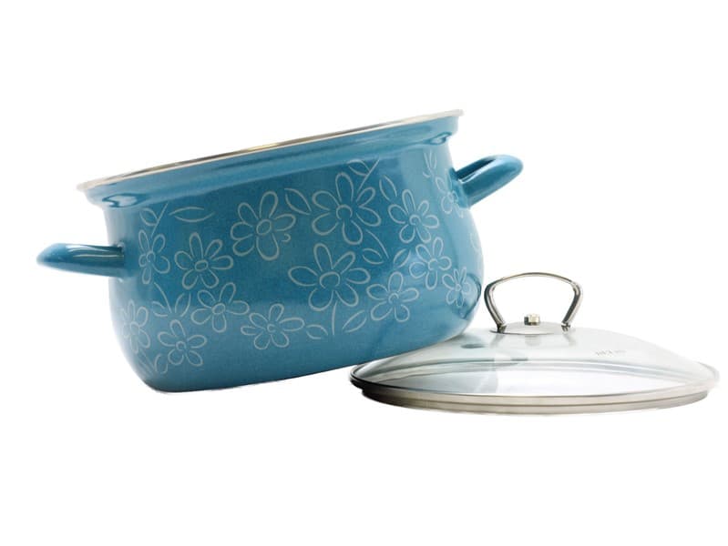 BELIS Smaltovaný hrnec se skleněnou poklicí ø 20 cm - 3,6 l - FLOWER - 51020-155DDF05 - náhled 3
