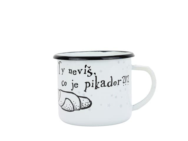 BELIS Smaltovaný hrnek ø 8 cm - 0.35 l bílý "ČB/pikador" v krabičce - ČESKÝ PLECHÁČEK - 11008-039PIM04 - náhled 2
