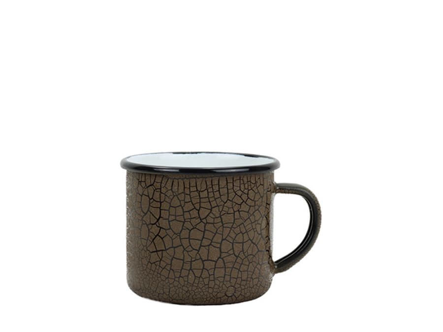 BELIS Smaltovaný hrnek ø 8 cm - 0.35 l croco efekt - ČESKÝ PLECHÁČEK - 11008-70700004