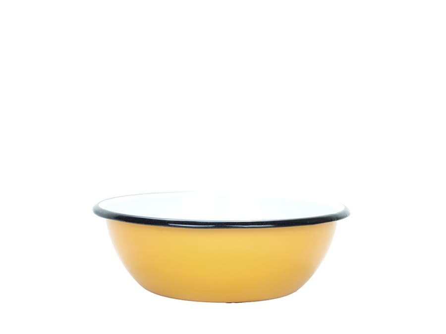 Novomoskovskaya posuda Smaltovaná miska ø 19 cm - 1.5 l hořčicová - 00000-0000441H