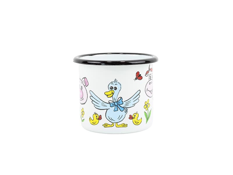 BELIS Smaltovaný hrnek ø 7 cm - 0.25 l bílý "domácí chov" - 11007-039DHF04 - náhled 4